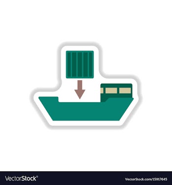 Paper sticker on white background container vector image