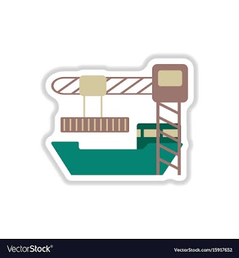 Paper sticker on white background container vector image