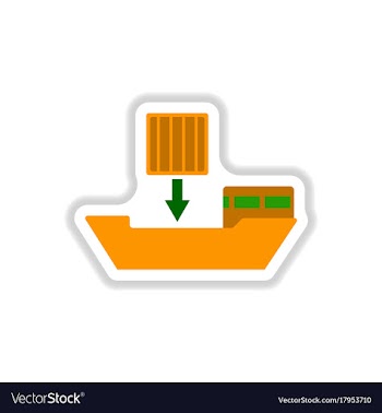 Paper sticker on white background container vector image