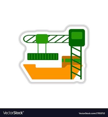 Paper sticker on white background container vector image