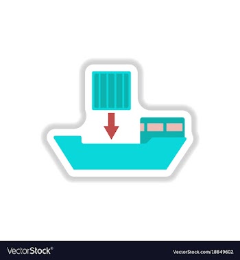 Paper sticker on white background container vector image