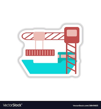Paper sticker on white background container vector image