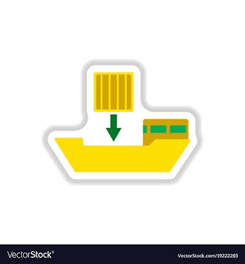 Paper sticker on white background container vector image