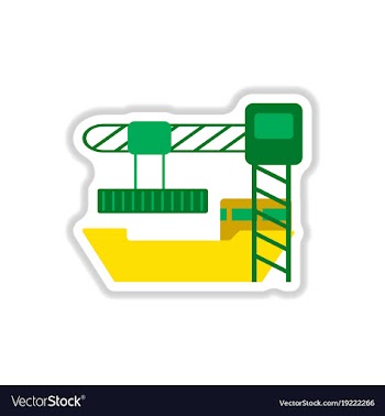 Paper sticker on white background container vector image