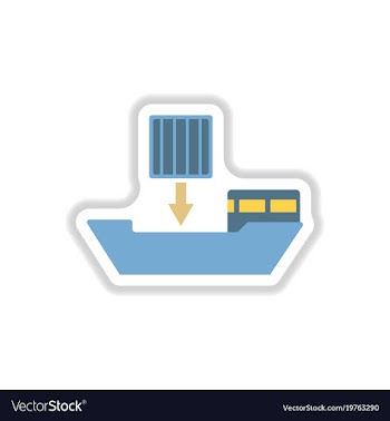 Paper sticker on white background container vector image
