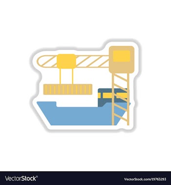 Paper sticker on white background container vector image