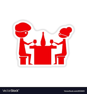 Paper sticker on white background couple romantic vector image