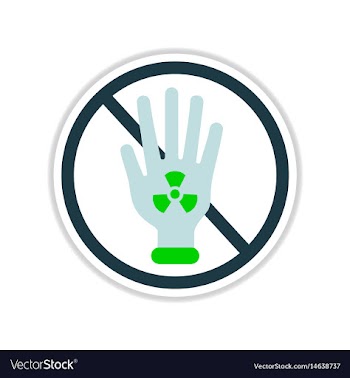 Paper sticker on white background dangerous vector image