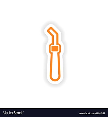 Paper sticker on white background dental vector image