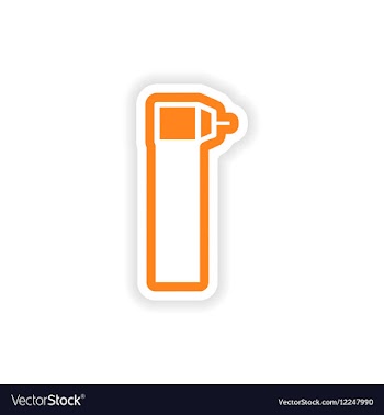 Paper sticker on white background dental vector image