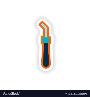 Paper sticker on white background dental vector image