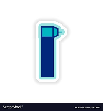 Paper sticker on white background dental vector image