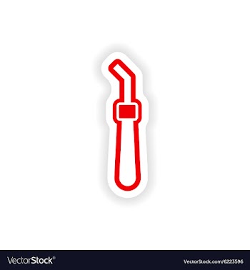 Paper sticker on white background dental vector image