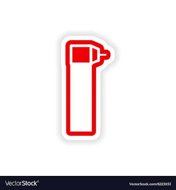 Paper sticker on white background dental vector image