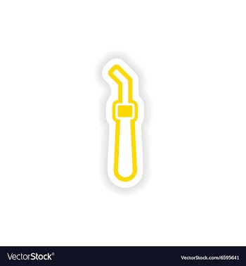 Paper sticker on white background dental vector image