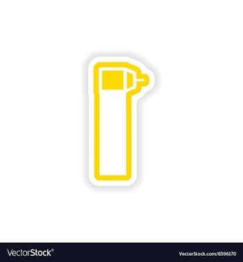 Paper sticker on white background dental vector image