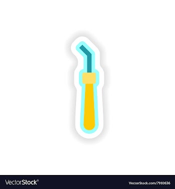 Paper sticker on white background dental vector image