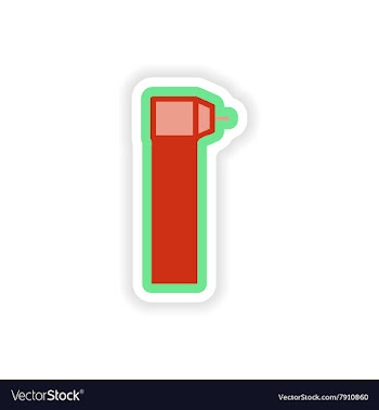 Paper sticker on white background dental vector image
