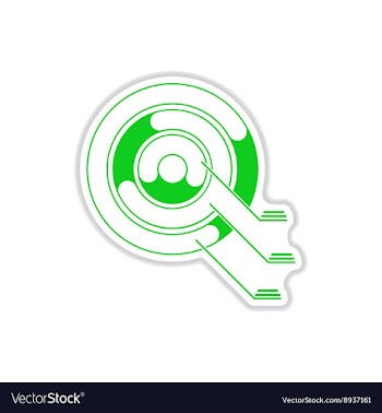 Paper sticker on white background diagram vector image