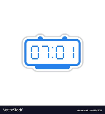 Paper sticker on white background Digital Watch vector image