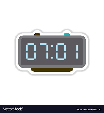 Paper sticker on white background Digital Watch vector image