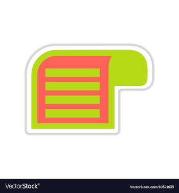Paper sticker on white background document check vector image