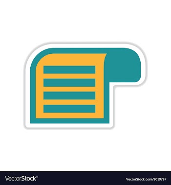 Paper sticker on white background document check vector image