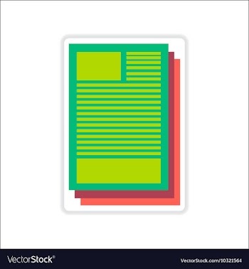 Paper sticker on white background document text vector image