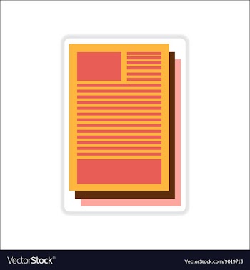 Paper sticker on white background document text vector image