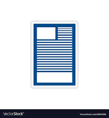 Paper sticker on white background document vector image