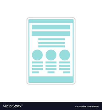 Paper sticker on white background document vector image