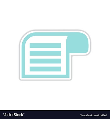 Paper sticker on white background document vector image