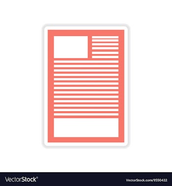 Paper sticker on white background document vector image