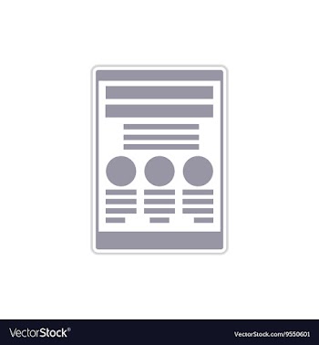 Paper sticker on white background document vector image
