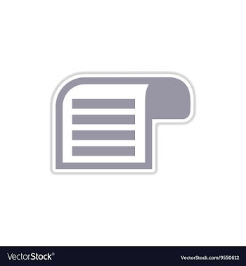 Paper sticker on white background document vector image