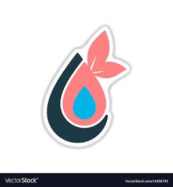 Paper sticker on white background drop lea vector image