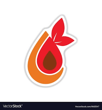 Paper sticker on white background drop leaf vector image