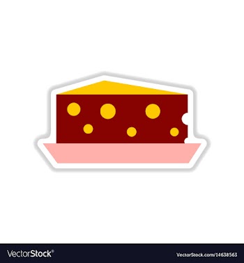 Paper sticker on white background dutch cheese vector image