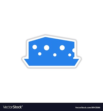 Paper sticker on white background Dutch cheese vector image