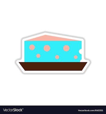 Paper sticker on white background Dutch cheese vector image