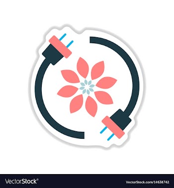 Paper sticker on white background eco energ vector image