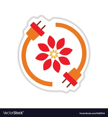 Paper sticker on white background eco energy vector image