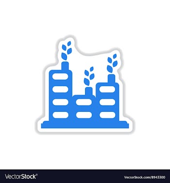 Paper sticker on white background Eco-house vector image