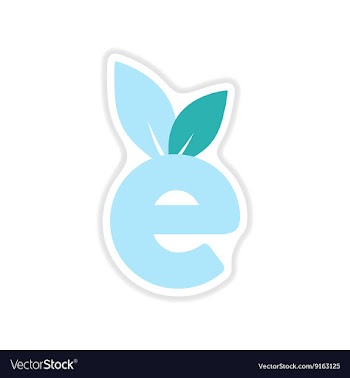 Paper sticker on white background eco label vector image
