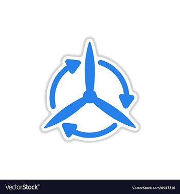 Paper sticker on white background eco-mill vector image