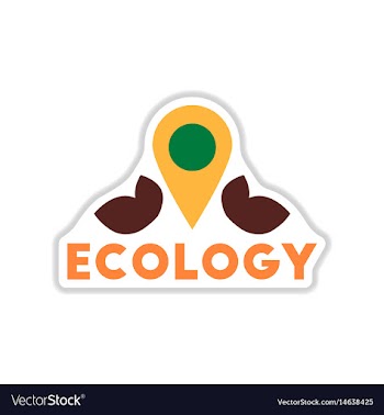 Paper sticker on white background eco symbol vector image