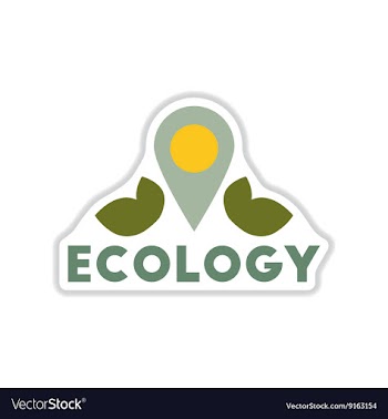 Paper sticker on white background eco symbol vector image