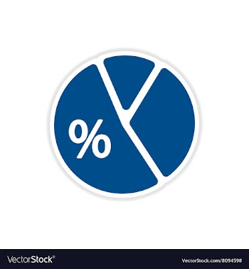 Paper sticker on white background economic chart vector image
