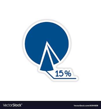 Paper sticker on white background economic chart vector image
