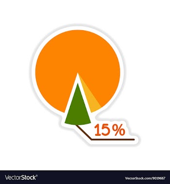Paper sticker on white background economic chart vector image